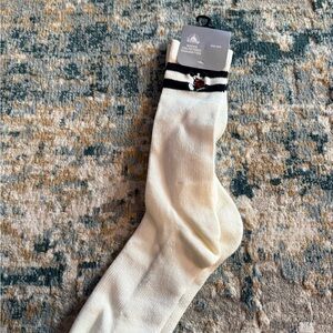 Disney Cream Socks with Mickey Mouse Accent